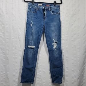 PILCRO AND THE LETTERPRESS ANTHROPOLOGIE Ripped Jeans Straight Leg Size 27
